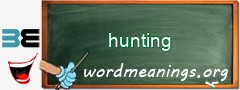 WordMeaning blackboard for hunting